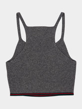 Gucci Dusty Grey Cropped Wool Knit Top