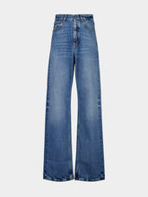 Saint Laurent V-Waist Long Baggy Jeans in 50