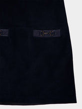 Gucci Dark Blue Suede Halterneck Dress