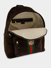 Gucci Dark Brown Suede Ophidia Backpack