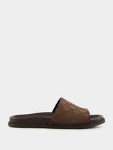 Gucci Cocoa Brown Rhein Original GG Suede Slides