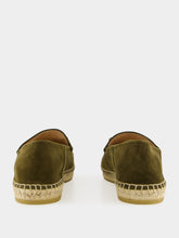 Gucci Horsebit Suede Espadrilles in Dark Green
