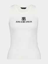 Balenciaga White Nano BB Tank Top