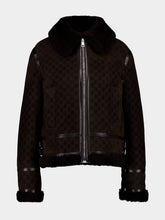 Gucci Espresso Brown Shearling Biker Jacket