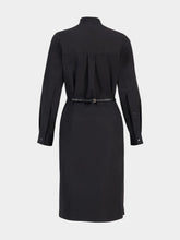 Gucci Black Cotton Dress with Horsebit Belt