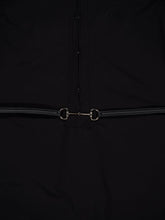 Gucci Black Cotton Dress with Horsebit Belt