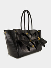 Balenciaga Bel Air Medium Carry All Bag in Black Croc