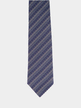 Gucci Dark Blue Horsebit Silk Jacquard Tie