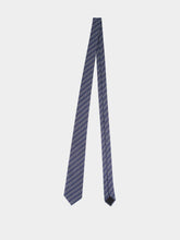 Gucci Dark Blue Horsebit Silk Jacquard Tie