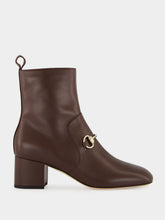 Gucci Dark Brown Leather Ankle Boots with Horsebit