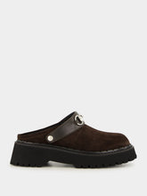 Gucci Dark Brown Suede Mule with Horsebit