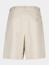 Bottega Veneta Chalk Cotton Linen Twill Shorts