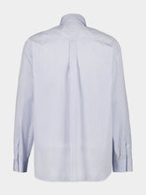 Bottega Veneta Blue White Striped Cotton Poplin Shirt