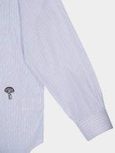 Bottega Veneta Blue White Striped Cotton Poplin Shirt