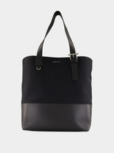 Alexander McQueen Black T-Bar Shopper in Canvas and Leather