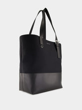 Alexander McQueen Black T-Bar Shopper in Canvas and Leather