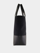 Alexander McQueen Black T-Bar Shopper in Canvas and Leather