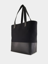 Alexander McQueen Black T-Bar Shopper in Canvas and Leather