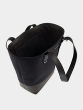 Alexander McQueen Black T-Bar Shopper in Canvas and Leather
