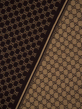 Gucci Coffee and Beige Wool Scarf