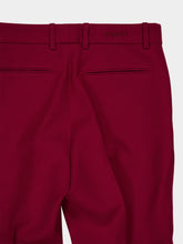 Gucci Rosso Ancora Red Straight-Leg Wool-Silk Trousers