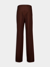 Gucci Chocolate Brown Wide-Leg Wool Trousers