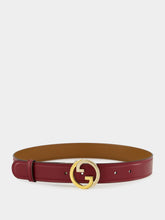 Gucci Rosso Ancora and Brown Leather Reversible Blondie Belt