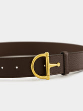 Gucci Dark Brown Leather Belt with Horsebit