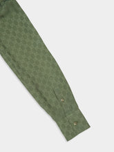 Gucci Dark Green GG Silk Jacquard Shirt
