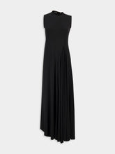 Black Sleeveless Draped Maxi Dress