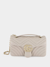 Gucci Light Grey GG Marmont Medium Shoulder Bag