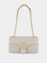 Gucci Light Grey GG Marmont Medium Shoulder Bag