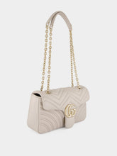 Gucci Light Grey GG Marmont Medium Shoulder Bag