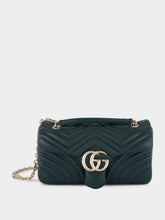 Gucci Green GG Marmont Leather Shoulder Bag