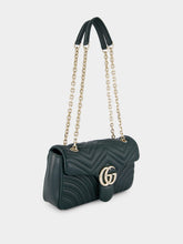 Gucci Green GG Marmont Leather Shoulder Bag