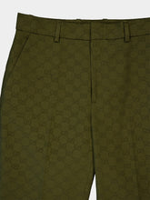 Gucci Forest Green GG Canvas Trousers