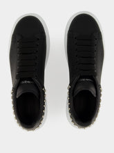 Alexander McQueen Black Studded Leather Low-Top Sneakers