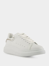 Alexander McQueen White Studded Leather Low-Top Sneakers