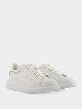Alexander McQueen White Studded Leather Low-Top Sneakers
