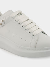 Alexander McQueen White Studded Leather Low-Top Sneakers