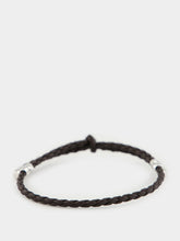 Bottega Veneta Fondant Braided Leather and Silver Bracelet