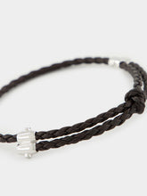 Bottega Veneta Fondant Braided Leather and Silver Bracelet