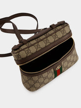 Gucci Beige and Brown Ophidia Small Vanity Bag