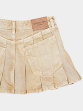 Balenciaga Beige Mini Pleated Denim Skirt