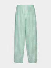 Balenciaga Green Striped Pyjama Trousers