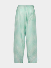 Balenciaga Green Striped Pyjama Trousers