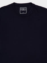 Fedeli Midnight Blue Knitted Cotton T-Shirt
