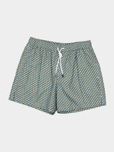 Fedeli Olive Green Stars Madeira Swim Trunks