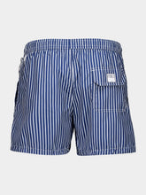 Fedeli Dark Blue Striped Madeira Swim Trunks
