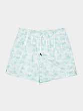 Fedeli Medium Sea Green Print Madeira Swim Trunks